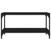 vidaXL TV Cabinet Black 80x33x41 cm Engineered Wood and Steel