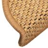vidaXL Stair Mats Self-adhesive Sisal-Look 15 pcs 56x17x3 cm Sisal