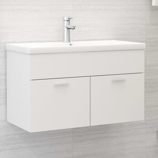 vidaXL Sink Cabinet White 80x38.5x46 cm Engineered Wood