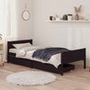 vidaXL Bed Frame without Mattress Dark Brown 100x200 cm Solid Wood