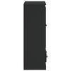 vidaXL Highboard Black 60x35.5x103.5 cm Engineered Wood
