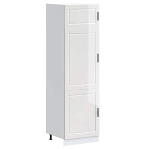 vidaXL Kitchen Cupboard "Porto" High Gloss White Engineered Wood