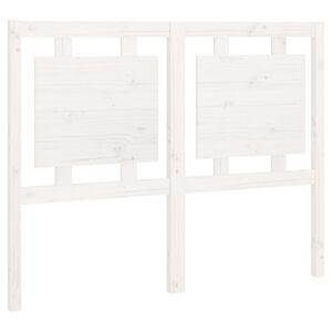 vidaXL Bed Headboard White 125.5x4x100 cm Solid Pine Wood