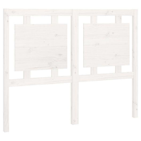 vidaXL Bed Headboard White 125.5x4x100 cm Solid Pine Wood