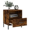 vidaXL Bedside Cabinet Smoked Oak 40x35x47.5 cm Engineered Wood