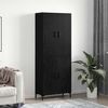 vidaXL Highboard Black oak 69.5 x 34 x 180 cm Engineered Wood