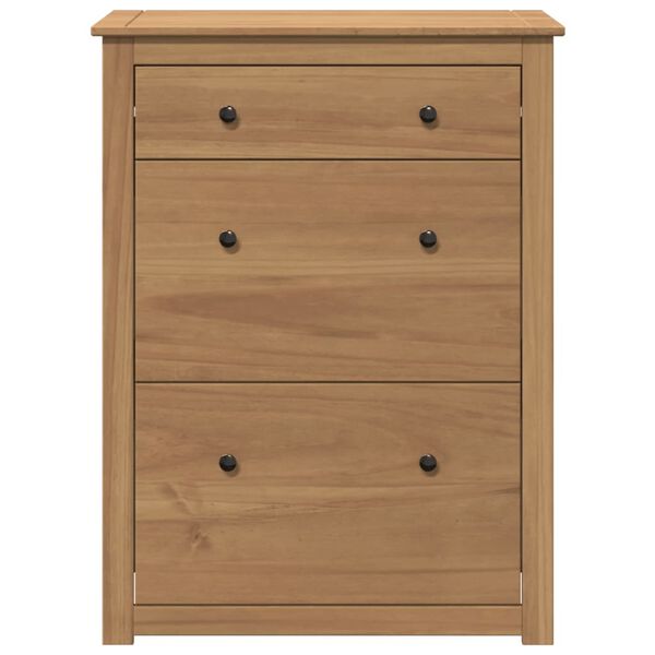 vidaXL Shoe Cabinet Panama 80x35x105 cm Solid Wood Pine