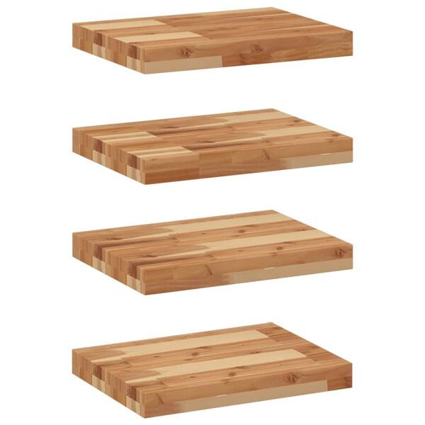 vidaXL Floating Shelves 4 pcs 60x30x4 cm Oil Finished Solid Wood Acacia