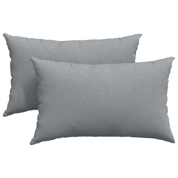vidaXL Sofa Pillows 2 pcs Light Grey 50 x 30 cm Fabric