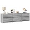 vidaXL TV Cabinet with LED Grey Sonoma 180x34x50 cm Engineered Wood
