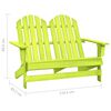 vidaXL 2-Seater Garden Adirondack Chair Solid Fir Wood Green