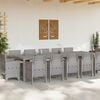 vidaXL Garden Dining Set with Cushion 13 pcs Light grey