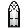 vidaXL Garden Mirror Black 70x30 cm Iron for Outdoor Use