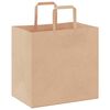 vidaXL Paper Bags 50 pcs with Handles Brown 26x17x25 cm