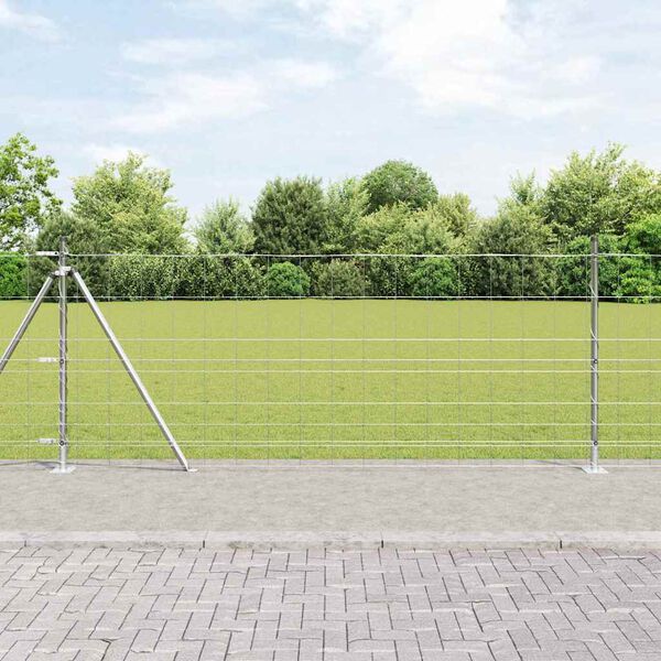 vidaXL Fence Post Galvanized 50 x 1 m Steel