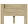 vidaXL Headboard Cabinet with LED Sonoma 140 x 16.5 x 103.5 cm