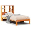 vidaXL Bookcase Bed without Mattress Wax Brown 75x190cm Solid Wood Pine