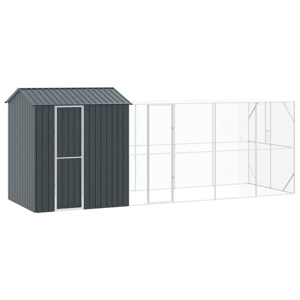vidaXL Bird Cage Anthracite 621 x 208 x 247 cm Galvanised Steel