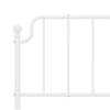 vidaXL Metal Replace Headboard White 200 cm