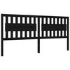vidaXL Bed Frame without Mattress Black 200x200 cm Solid Wood Pine