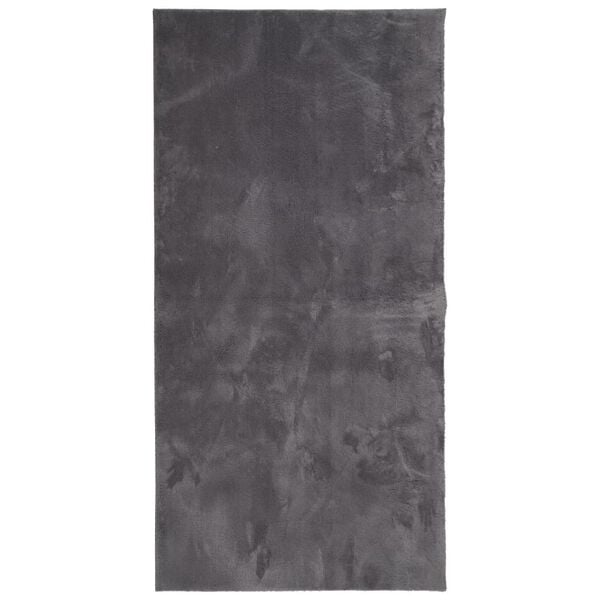 vidaXL Rug HUARTE Short Pile Soft and Washable Anthracite 100x200 cm
