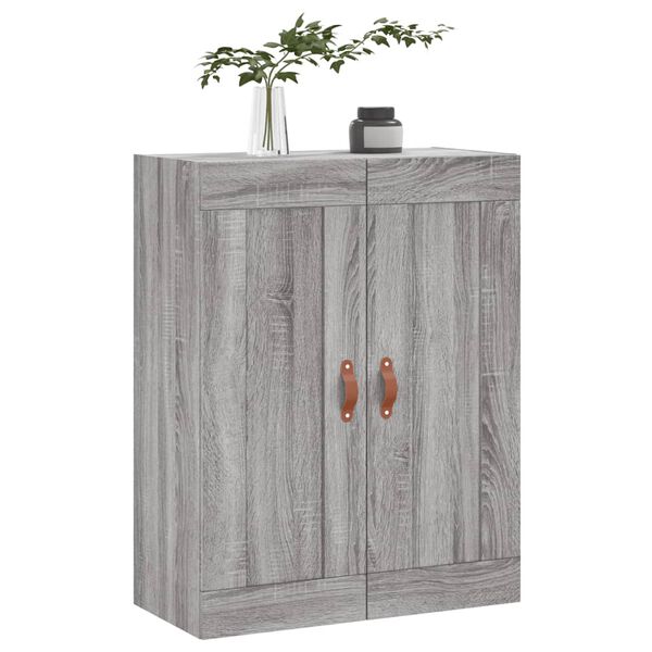 vidaXL Wall Mounted Cabinet Grey Sonoma 69.5x34x90 cm Engineered Wood