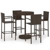 vidaXL Garden Bar Set | Brown | PE rattan | Medium | Seats Many | Garden Bar Set