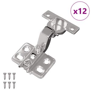 vidaXL Hinge 12 pcs Nickel 26 mm Iron