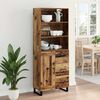 vidaXL Highboard Old Wood 69.5 x 34 x 180 cm Engineered Wood