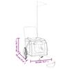 vidaXL Pet Bike Trailer Yellow and Grey Oxford Fabric and Iron