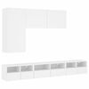 vidaXL 5 Piece TV Wall Cabinets White Engineered Wood