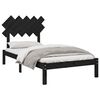 vidaXL Bed Frame without Mattress Black 100x200 cm Solid Wood