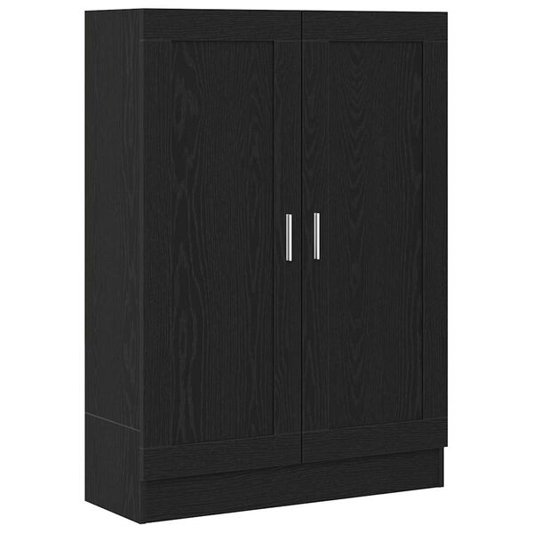 vidaXL Book Cabinet Black Oak 82.5 x 30.5 x 115 cm Engineered Wood