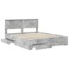 vidaXL Bed Frame Concrete Grey 160 x 200 cm Engineered Wood