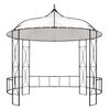 vidaXL Gazebo 300x290 cm White Round