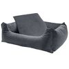 Madison Dog Bed Velvet 80x67x22 cm Grey