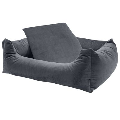 Madison Dog Bed Velvet 80x67x22 cm Grey