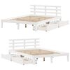vidaXL Bed Frame with Drawers without Mattress White 120x200 cm
