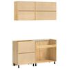 vidaXL Cabinet with Shelf SKI 4 pcs Honey Brown Solid Pine Wood