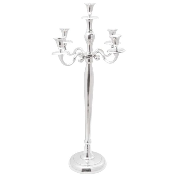 vidaXL Candle Holder Silver 32 x 32 x 79.5 cm Aluminium