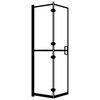 vidaXL Folding Shower Enclosure ESG 80x140 cm Black
