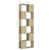 vidaXL Book Cabinet Room Divider Sonoma Oak 60x24x186 cm Engineered Wood