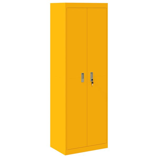 vidaXL Storage Cabinet 2 pcs Mustard Yellow 60 x 40 x180 cm