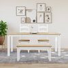vidaXL Dining Table PANAMA White 180x90x75 cm Solid Wood Pine