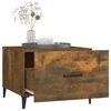 vidaXL Coffee Table with Metal Legs Smoked Oak 50x50x40 cm