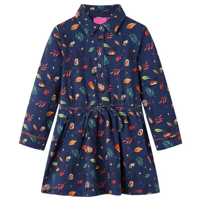 Kids' Dress with Long Sleeves Navy 104