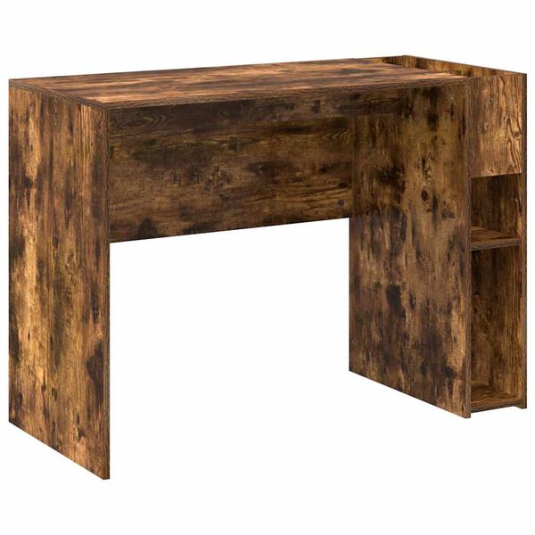 vidaXL Desk Smoked Oak 109 x 50 x 78 cm Engineered Wood