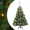 vidaXL Artificial Christmas Tree with 150 LEDs Green 120 cm PE and PVC