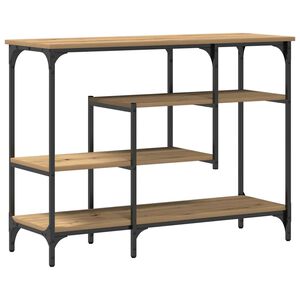 vidaXL Console Table with Shelf Artisan oak 100 x 35 x 75 cm