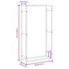 vidaXL Firewood Rack 80x28x154 cm Stainless Steel